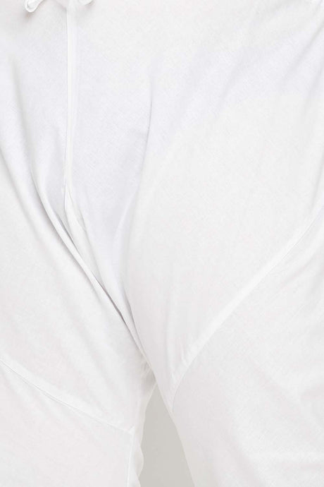 Buy Men's Cotton Blend Solid Kurta Set in Purple - Zoom Out