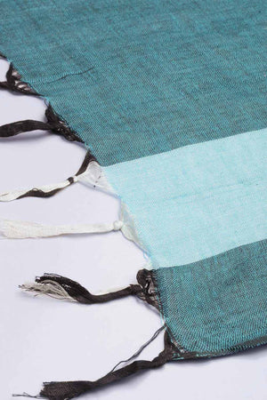 Blue Silk Blend Bhagalpuri Ikat Causal Dupatta