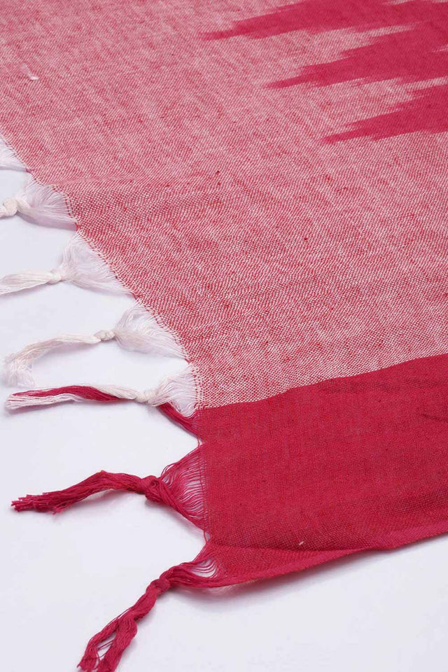 Red Silk Blend Bhagalpuri Ikat Causal Dupatta