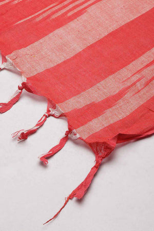 Red Silk Blend Bhagalpuri Ikat Causal Dupatta