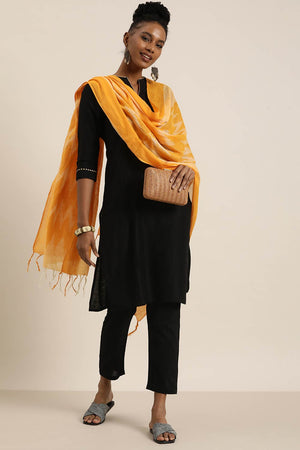 Yellow Cotton  Dupatta