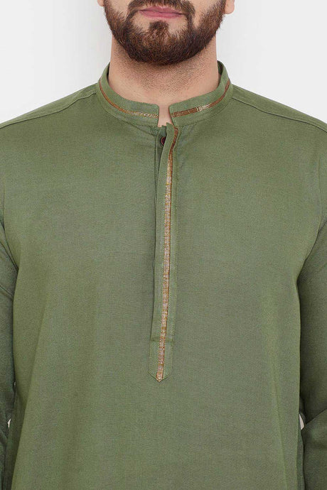 Shop Men's Linen Solid Kurta Online