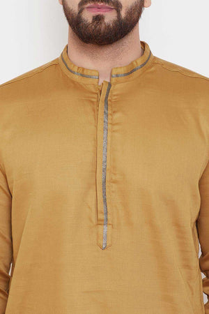 Shop Men's Linen Solid Kurta Online