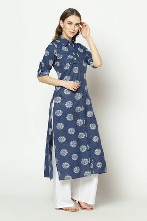 Shop Blended Cotton Stripes Kurti Online