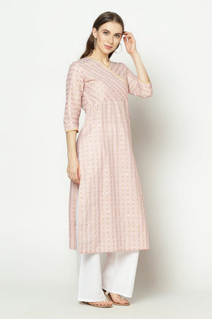 Shop Blended Cotton Stripes Kurti Online