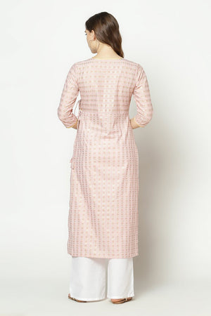 Buy Blended Cotton Kurti in Pink