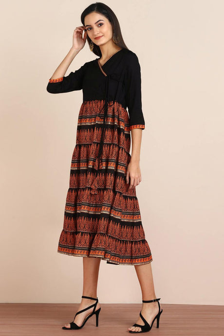 Buy Stripes Kurti in Black