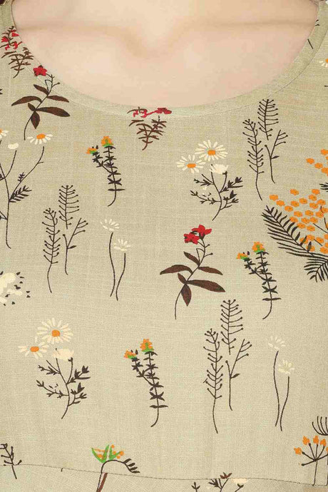 Shop Rayon Dress in Beige