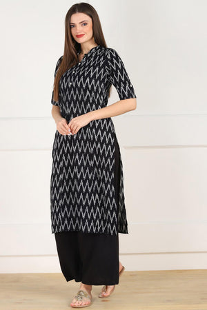 Buy Ikat Kurti in Black