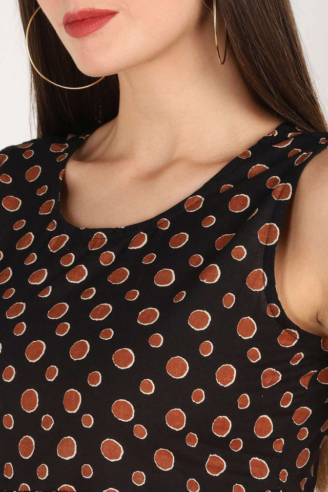 Shop Blended Cotton Dress in Black