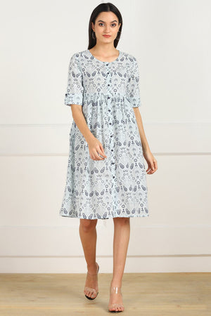 Shop Blended Cotton Kalamkari Dress Online