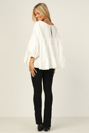 Buy Blended Cotton Top in White