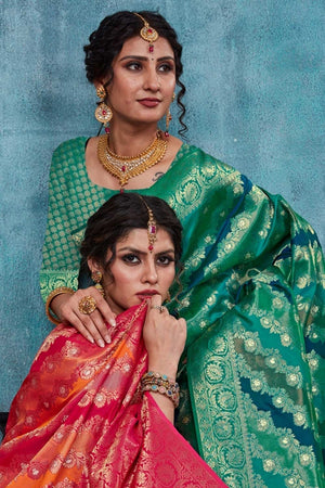 Blue Banarasi Woven Saree