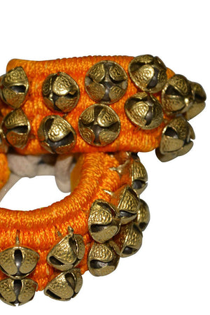 Brass Ghungroo On Yellow Pad (20+20 Bells) (ghungru-yellow-2line-16no)