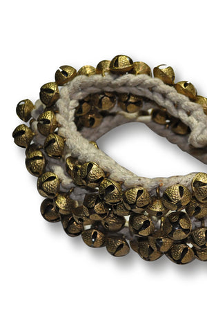 Kathak 2-Line 12 No. Brass Ghungroo On Gold Pad (25+25 Bells)